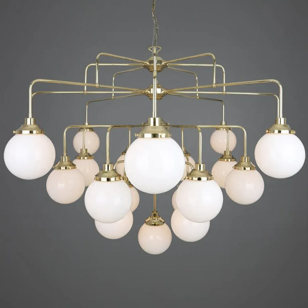 Four Tier Chandelier - Opal, Glass