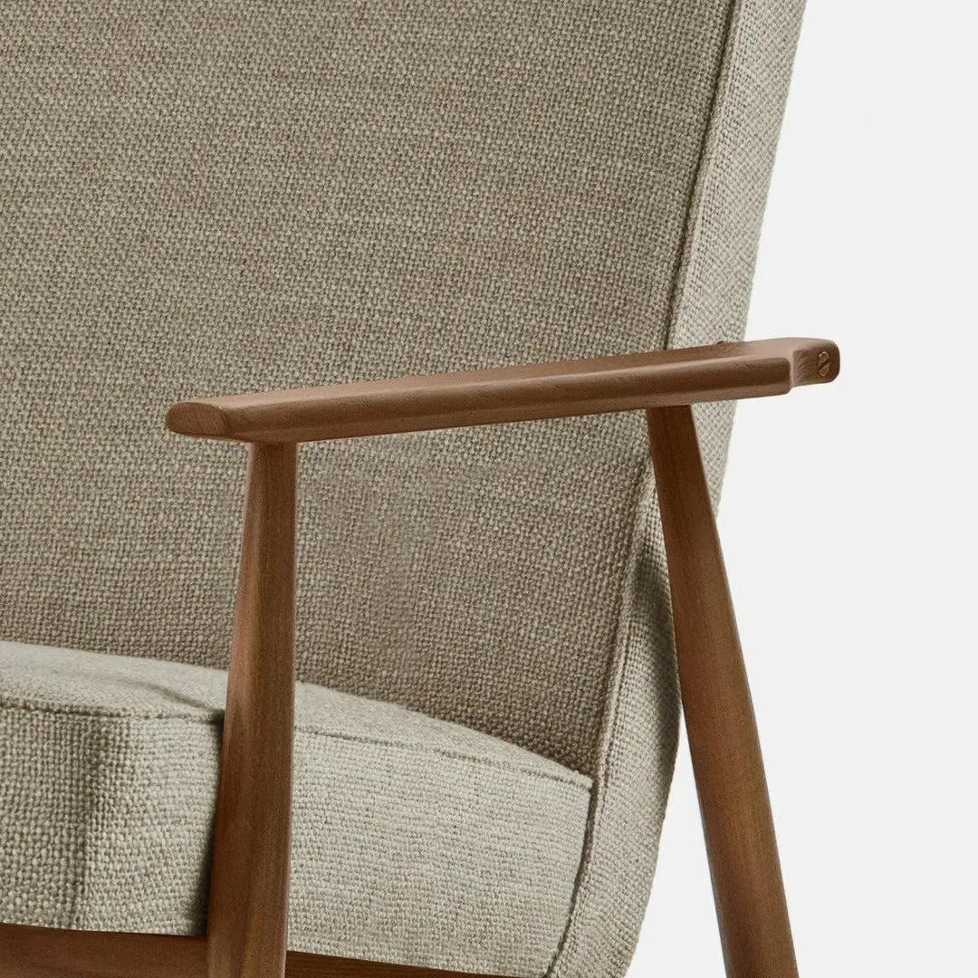 Fox Lounge Chair - Beige, Woven Fabric