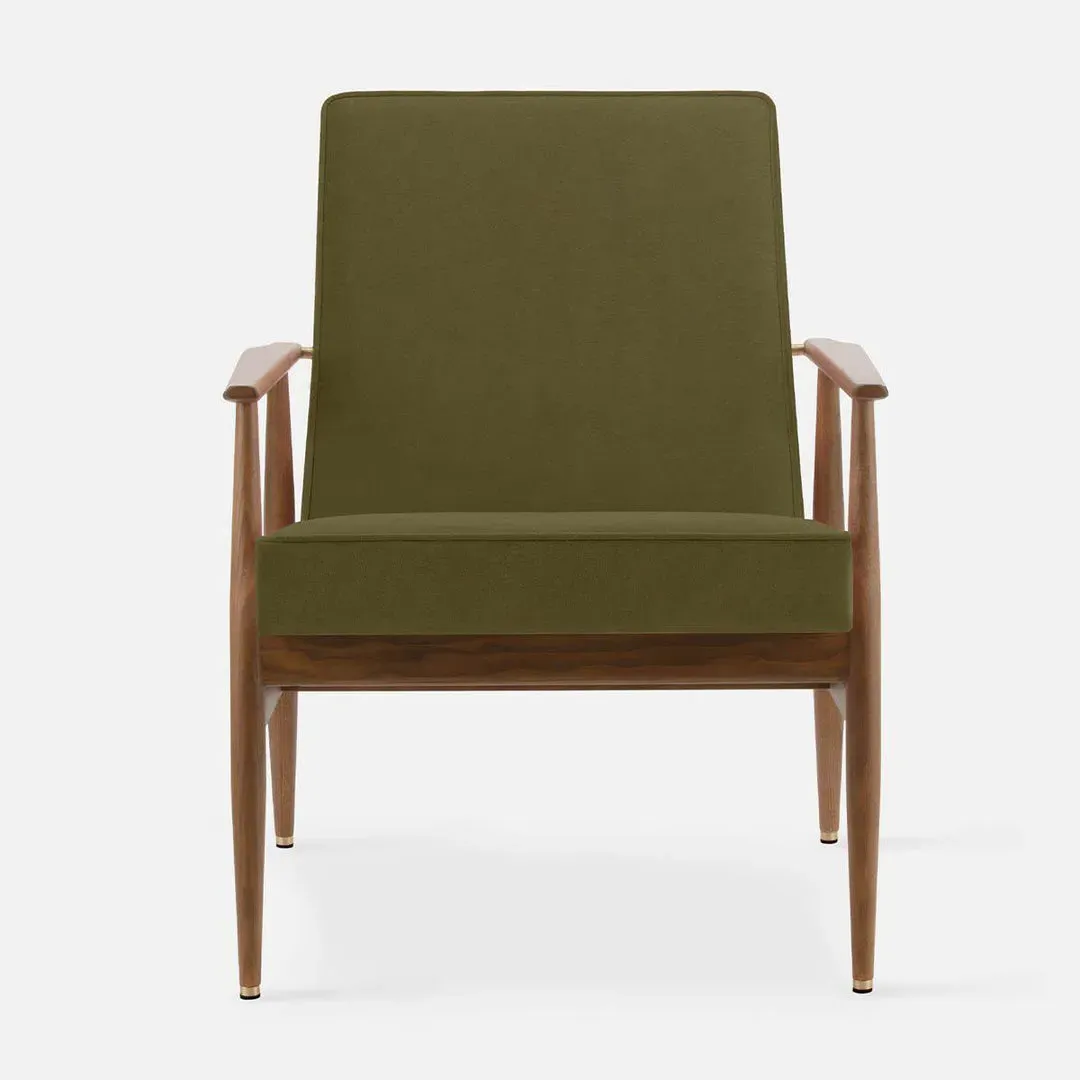 Fox Lounge Chair - Olive, Velvet
