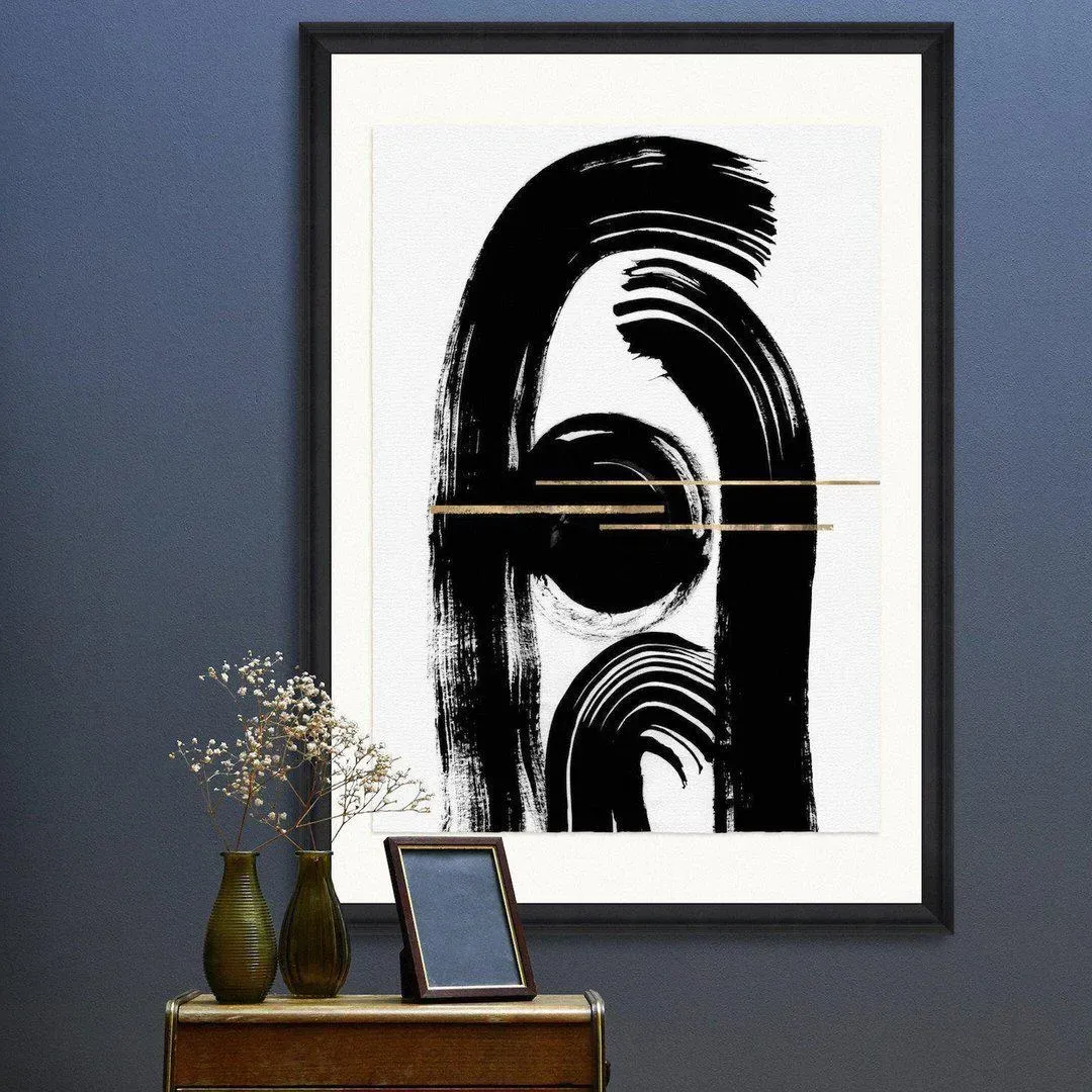 Framed Wall Art Abstract Design - Multi-Color image