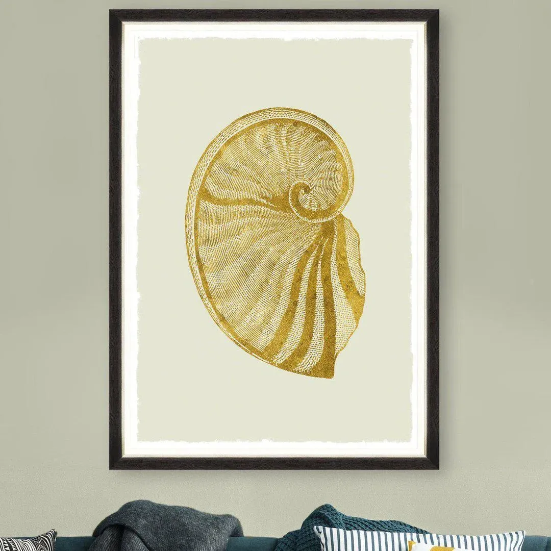 Framed Wall Art - Golden Seashell IV image