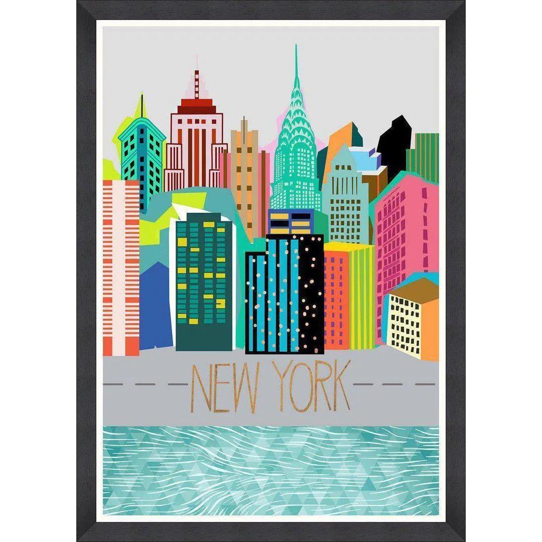 Framed Wall Art Print - New York Design