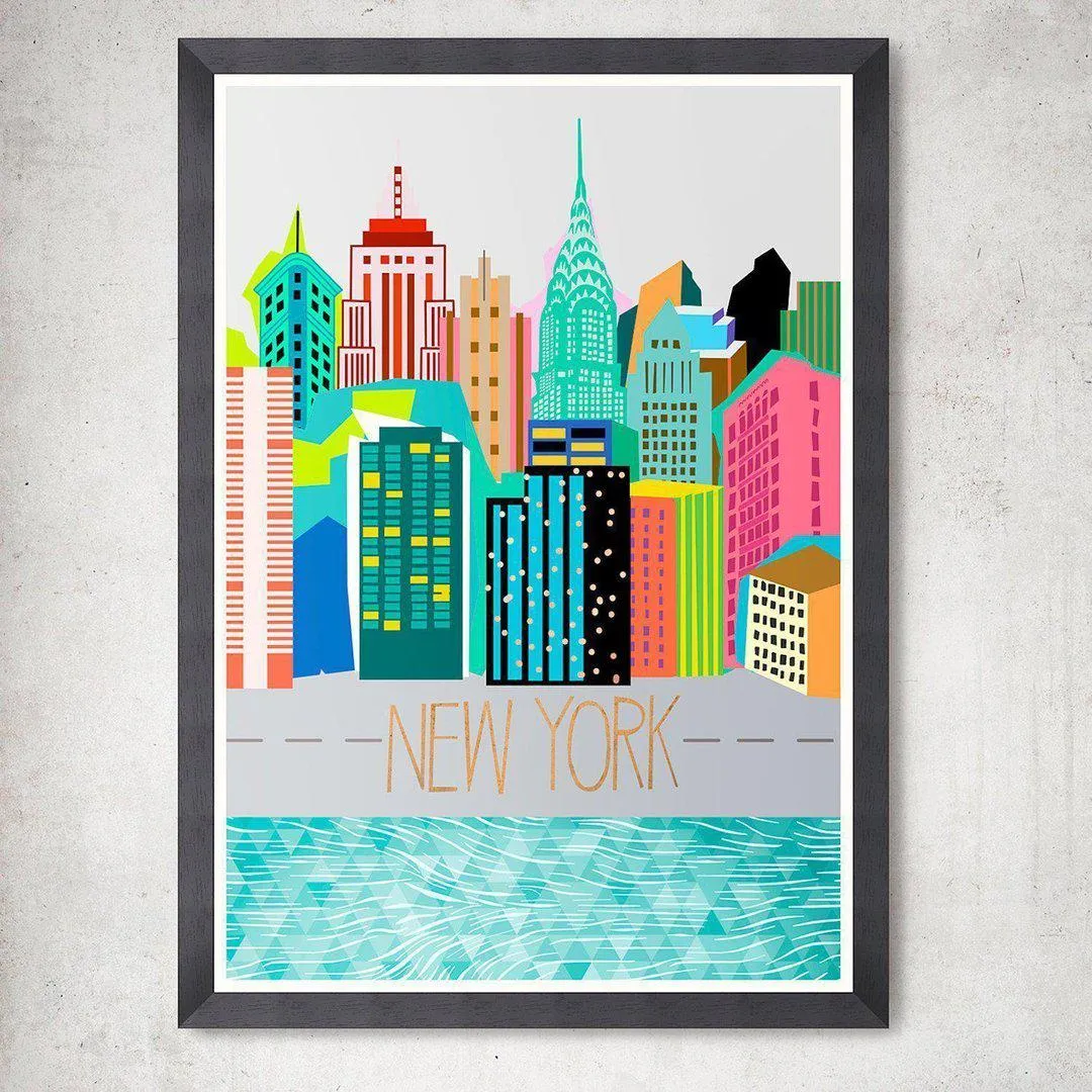 Framed Wall Art Print - New York Design image