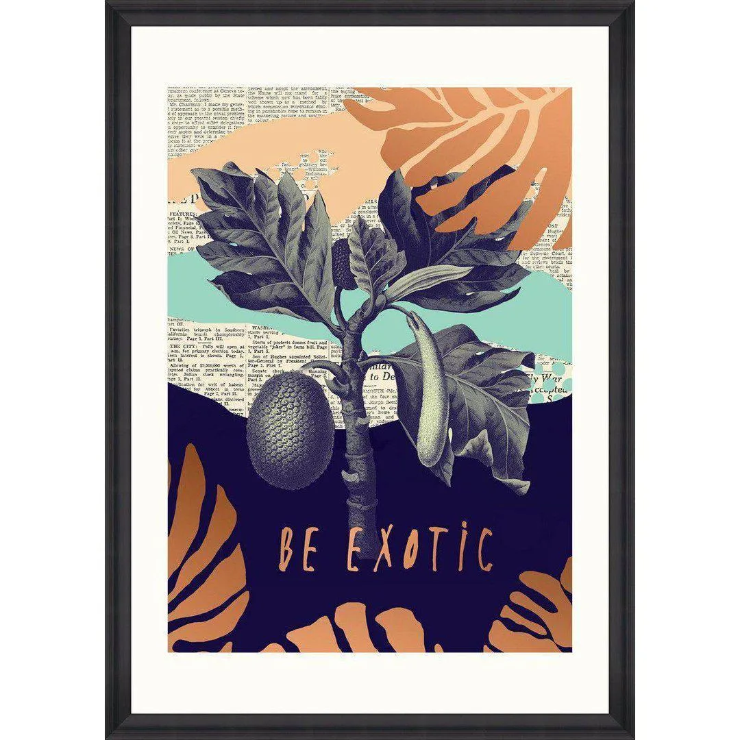 Framed Wall Art with Copper Foil - Black Frame