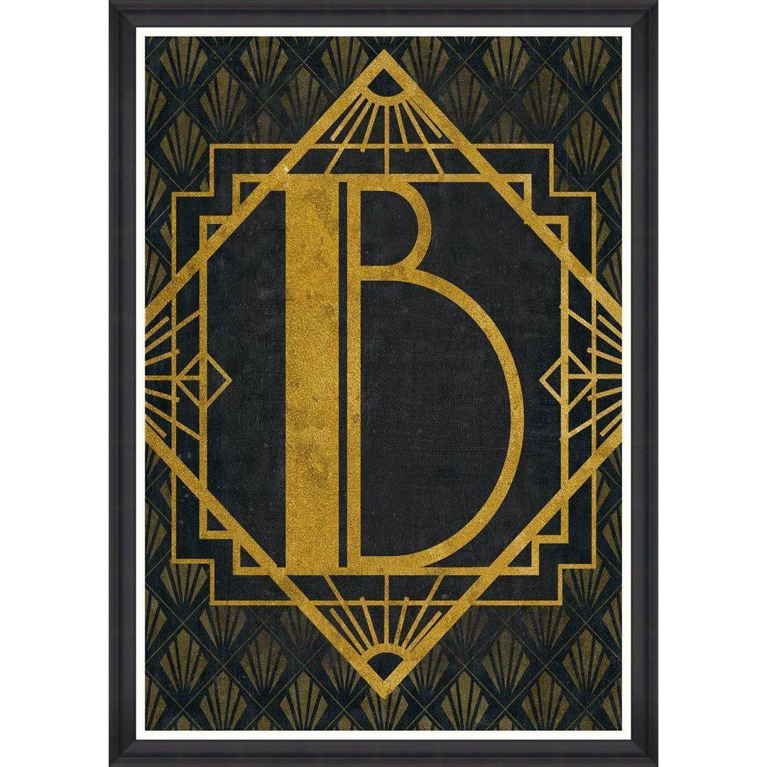 Framed Wall Art with Gold Foil - Black Frame