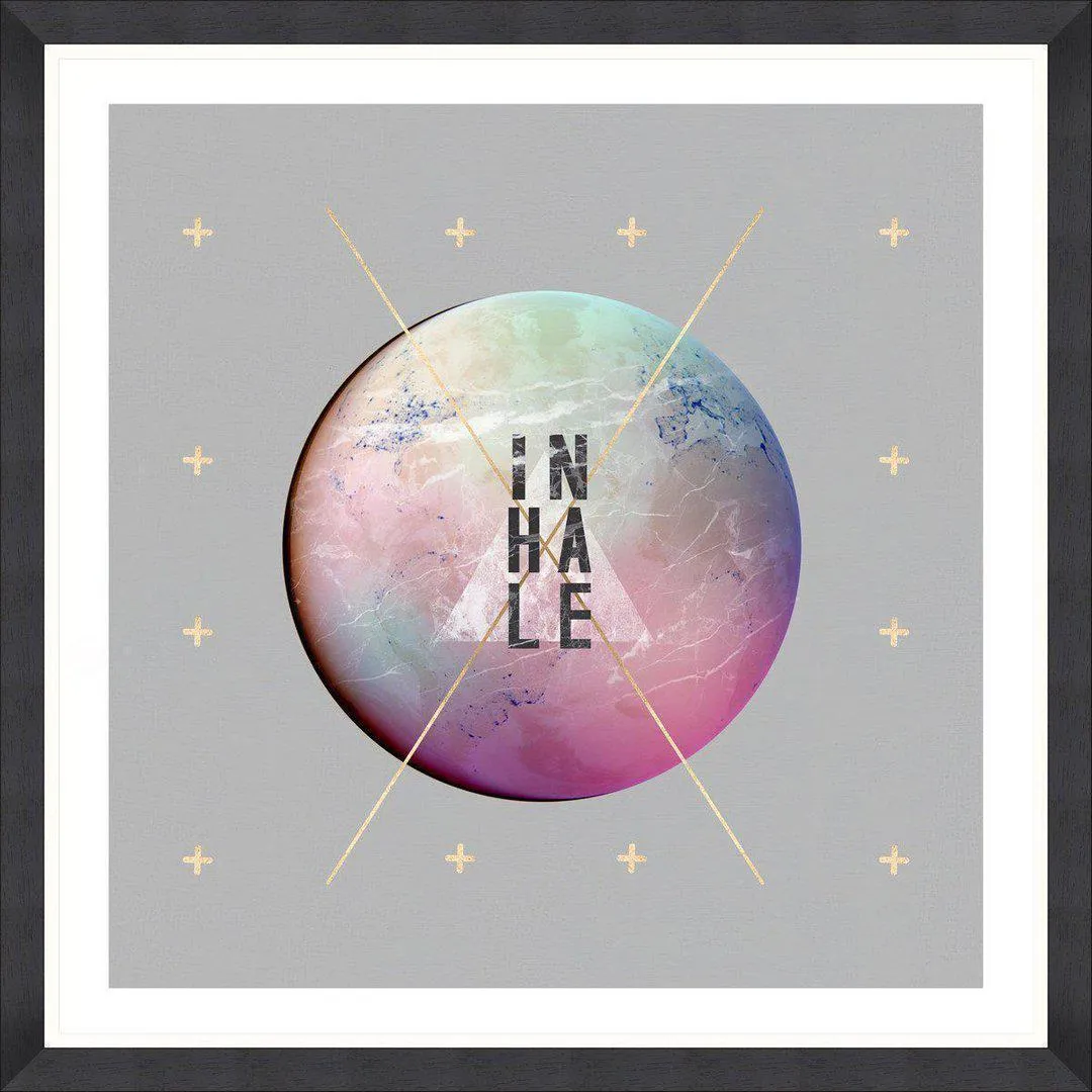 Framed Wall Art with Gold Foil - Pink