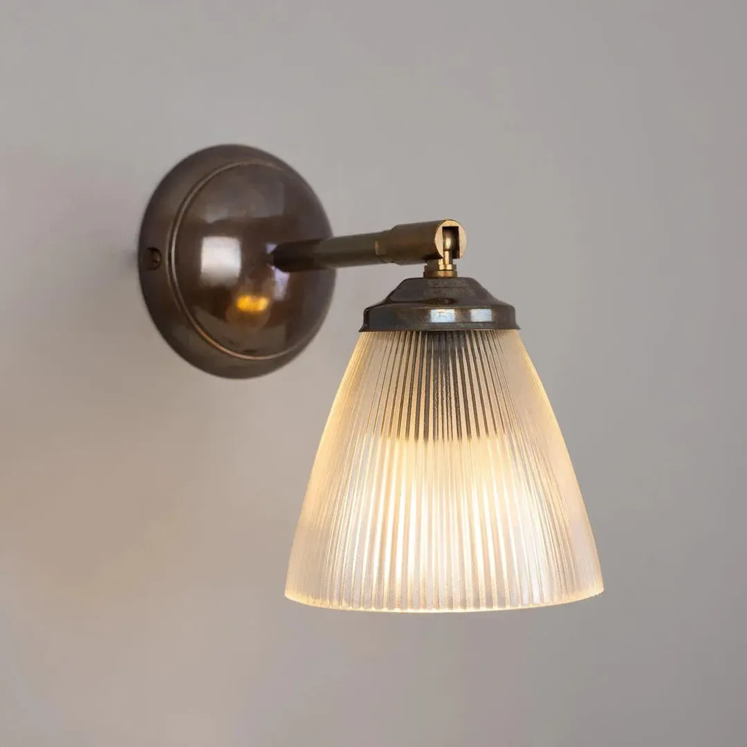 Gadar Holophane Wall Light - Antique Brass