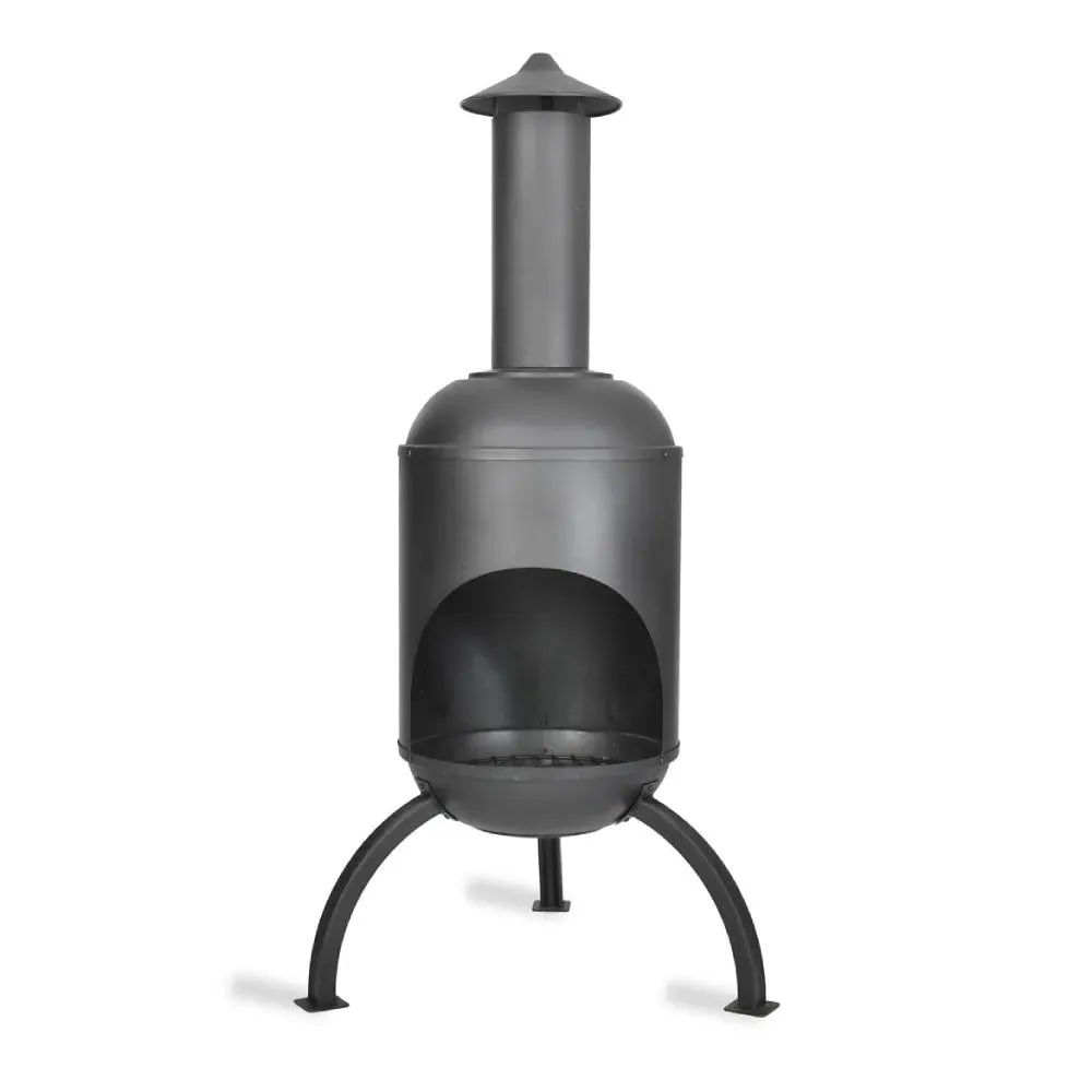 Garden Chiminea - Raw Steel