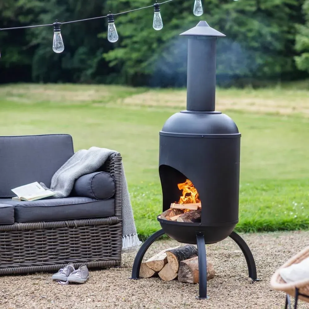 Garden Chiminea - Raw Steel image
