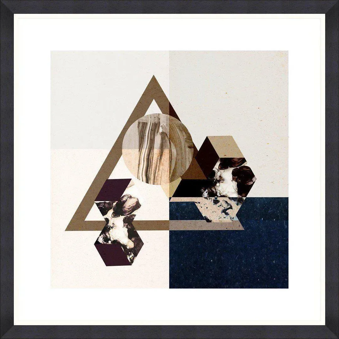 Geometric Framed Wall Art - Black Frame