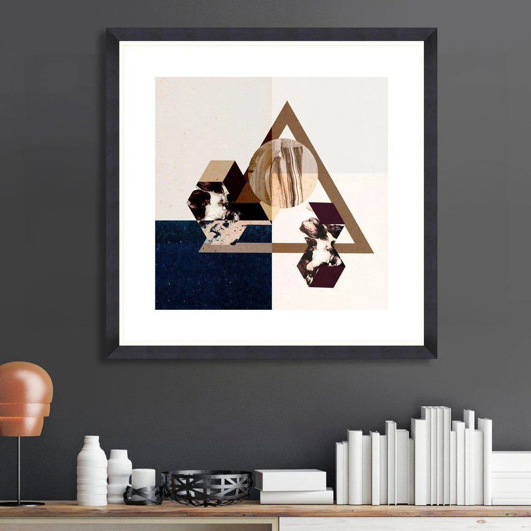 Geometric Framed Wall Art - Black Frame image