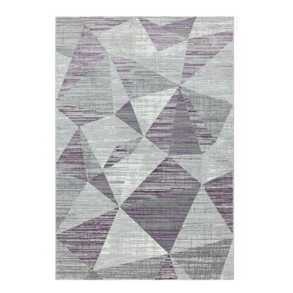 Geometric Print Rug - Heather