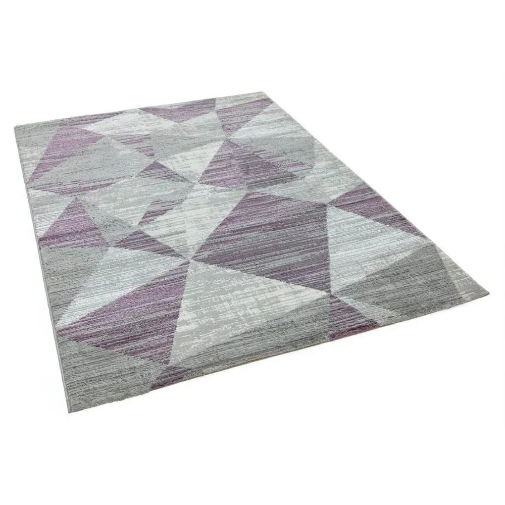 Geometric Print Rug - Heather
