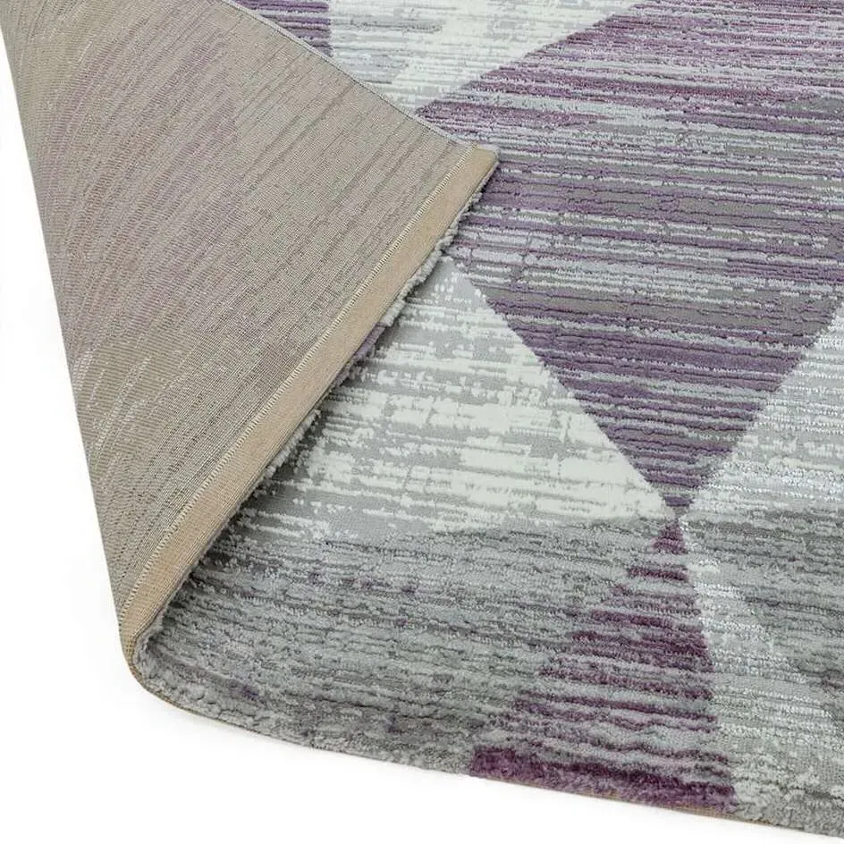 Geometric Print Rug - Heather