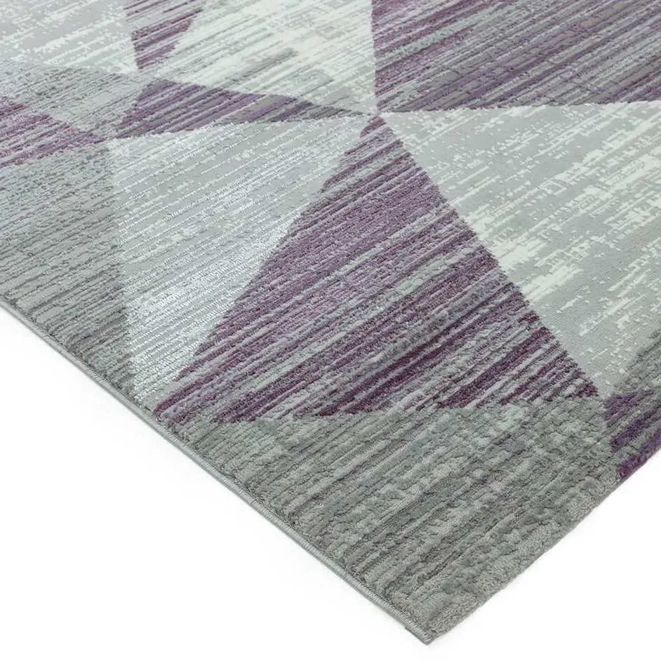 Geometric Print Rug - Heather