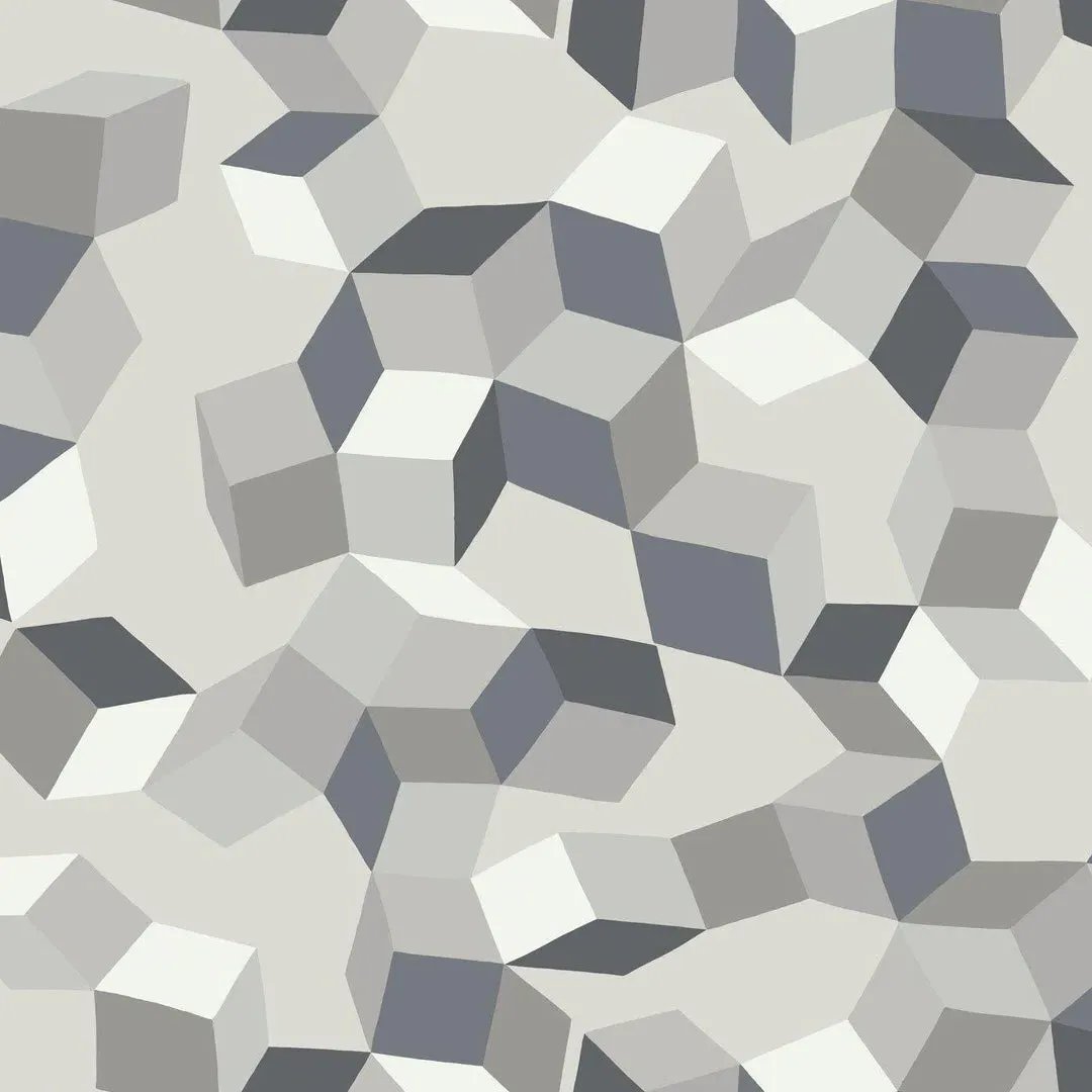 Geometric Wallpaper Roll - Black, Paper image