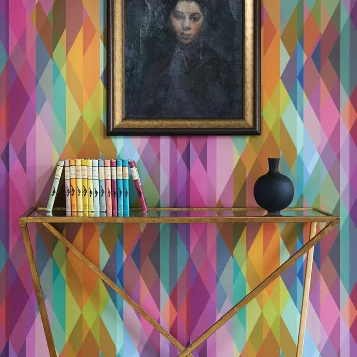Geometric Wallpaper Roll - Multi-Color, Paper image