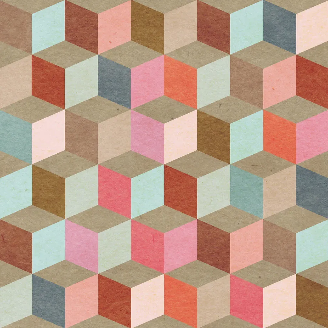 Geometric Wallpaper Roll - Multi-Coloured