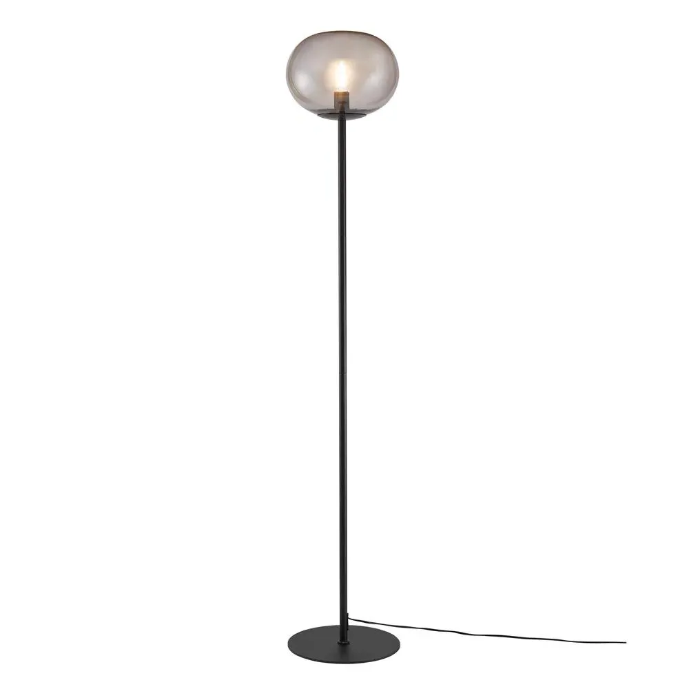 Globe Floor Lamp - Black, Glass