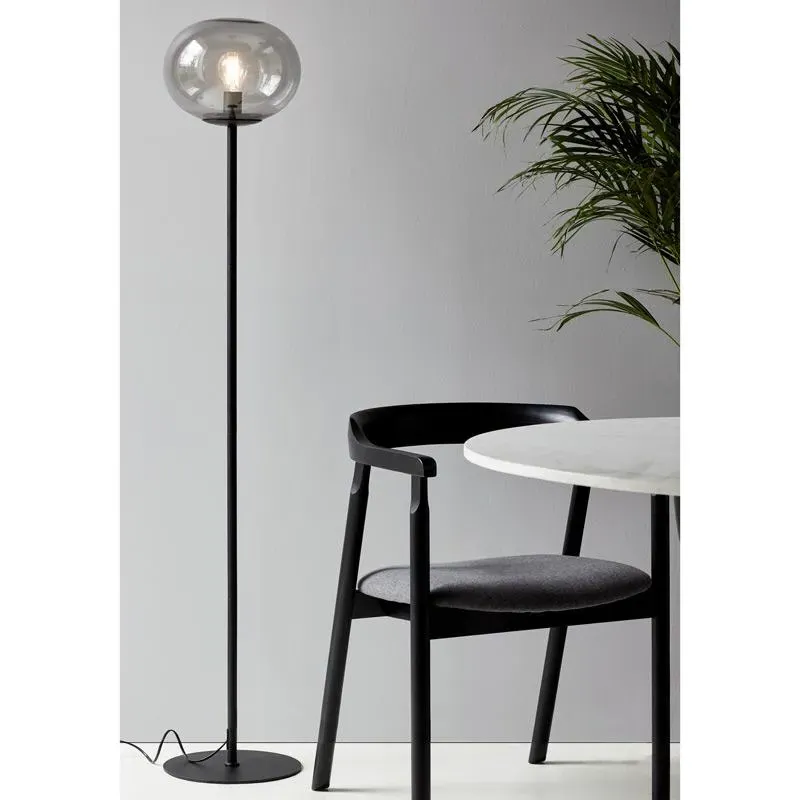 Globe Floor Lamp - Black, Glass