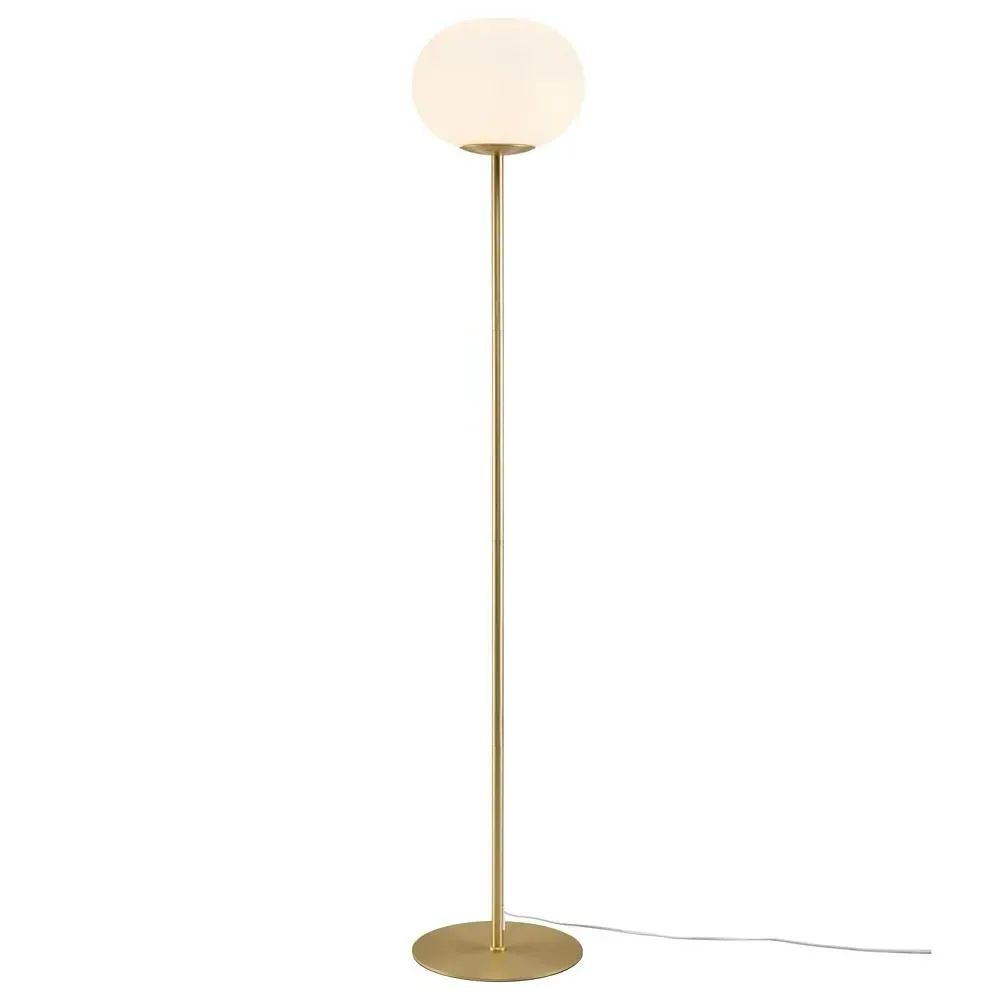 Globe Floor Lamp - Brass, Glass