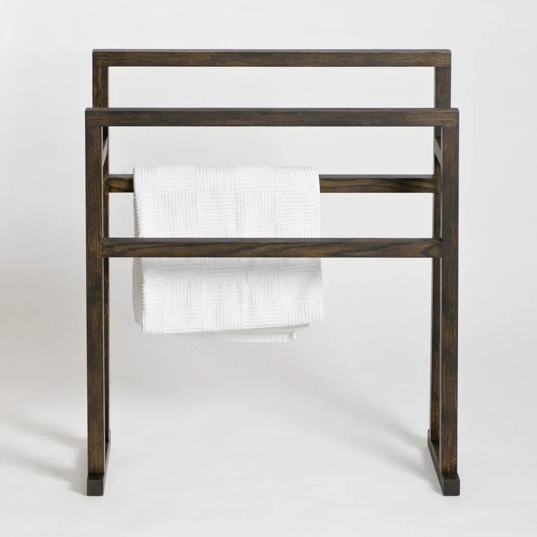 Grande Towel Rail with 4 Rails - Dark Oak image