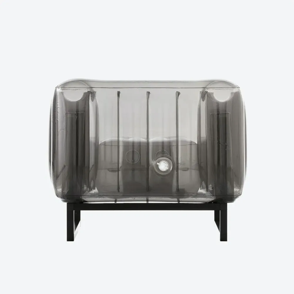 Inflatable Armchair with Metal Frame - Black, TPU