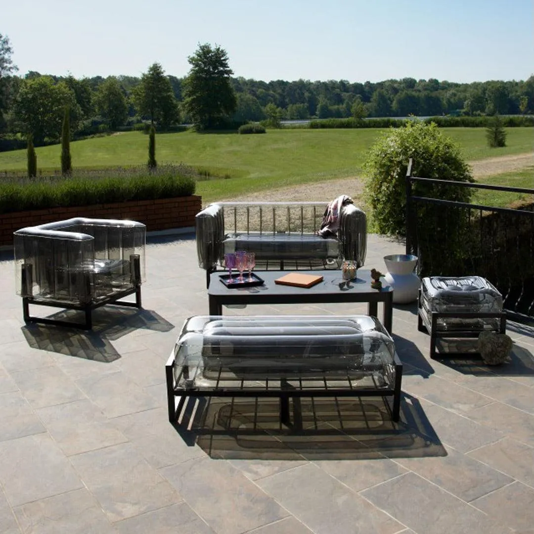 Inflatable Sofa with Metal Frame - Black, TPU