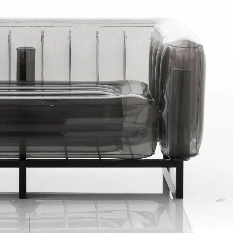 Inflatable Sofa with Metal Frame - Black, TPU