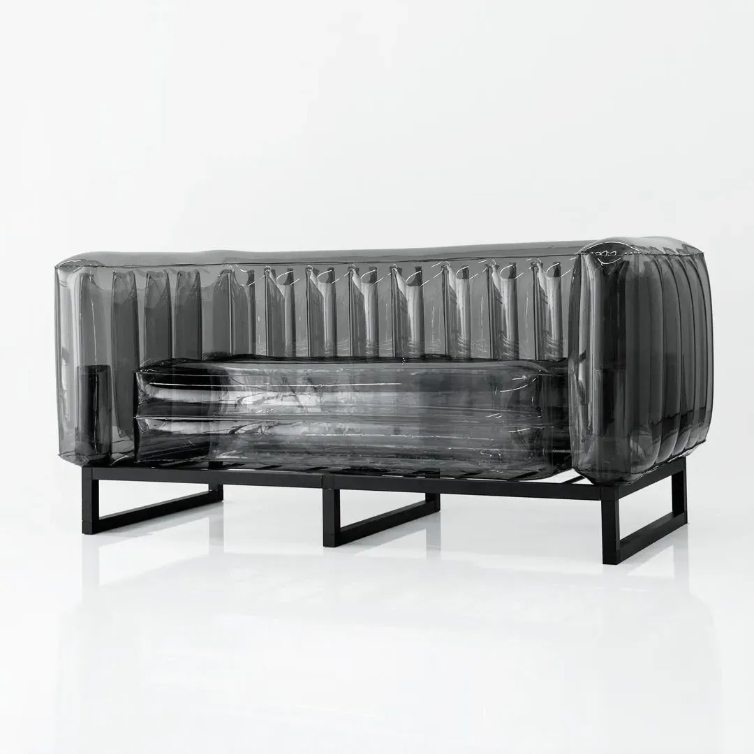 Inflatable Sofa with Metal Frame - Black, TPU