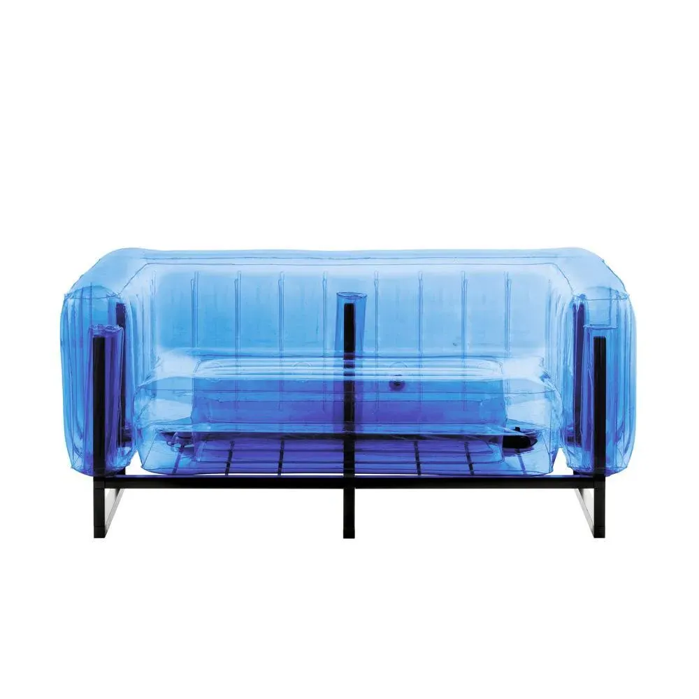 Inflatable Sofa with Metal Frame - Blue, TPU