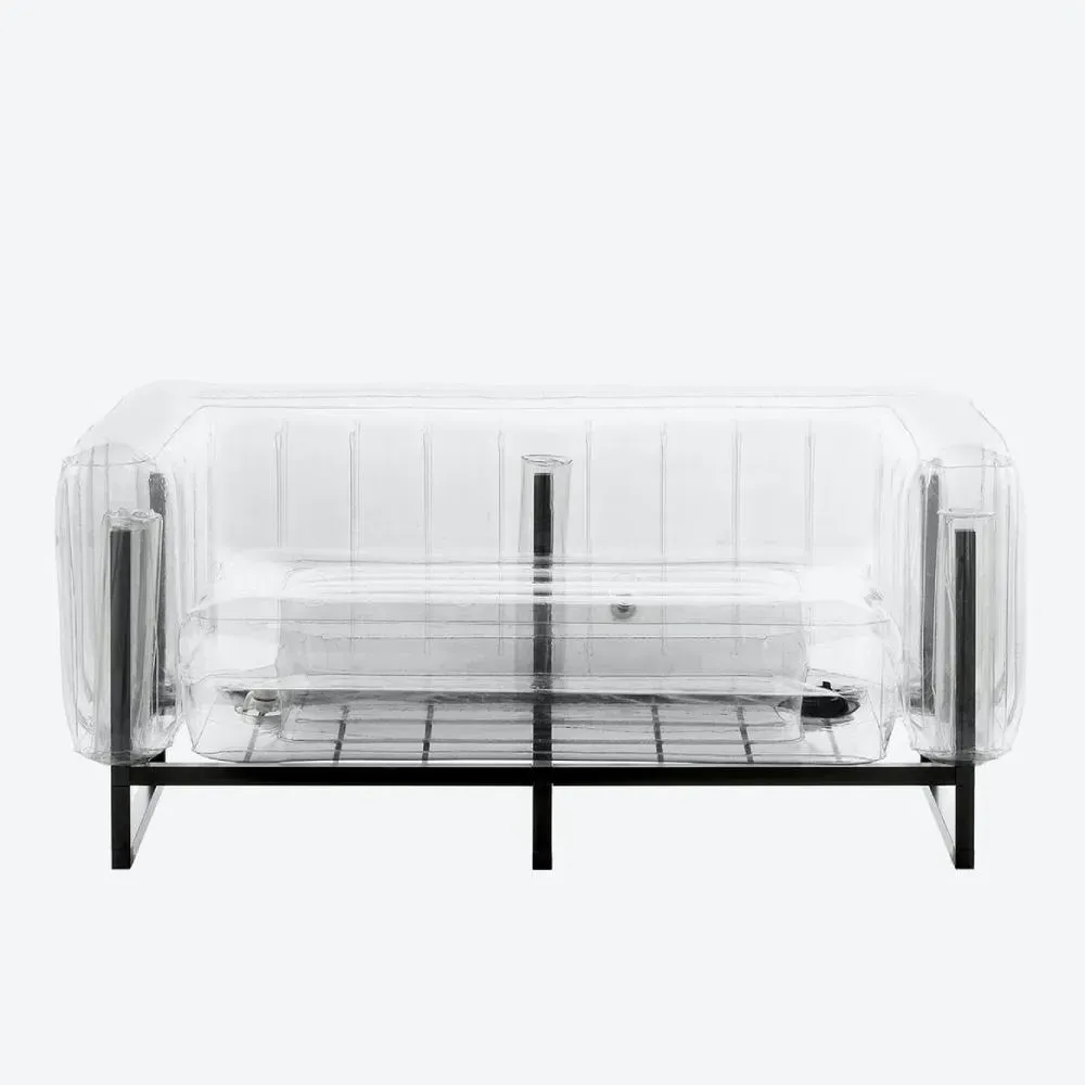 Inflatable Sofa with Metal Frame - Clear, TPU