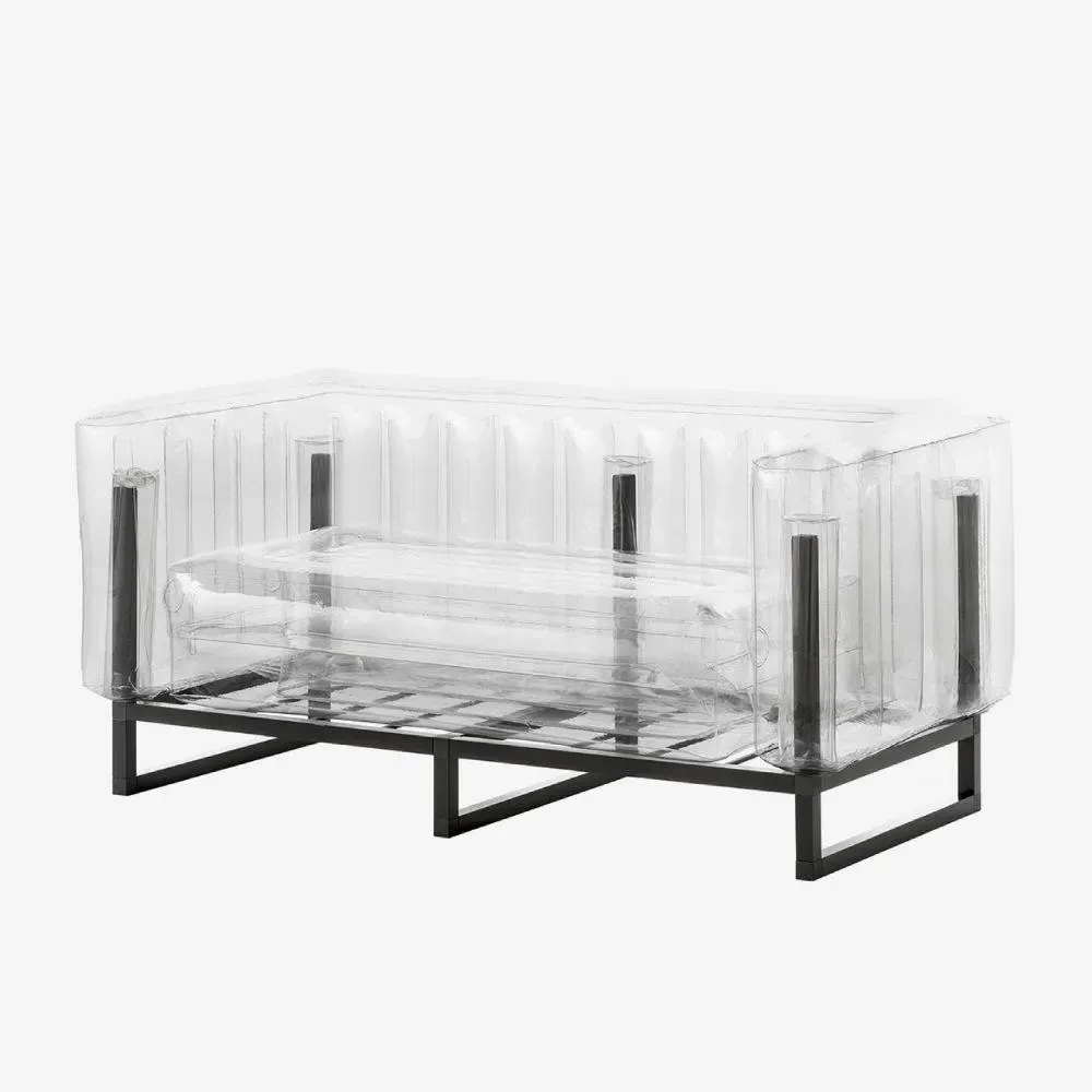 Inflatable Sofa with Metal Frame - Clear, TPU