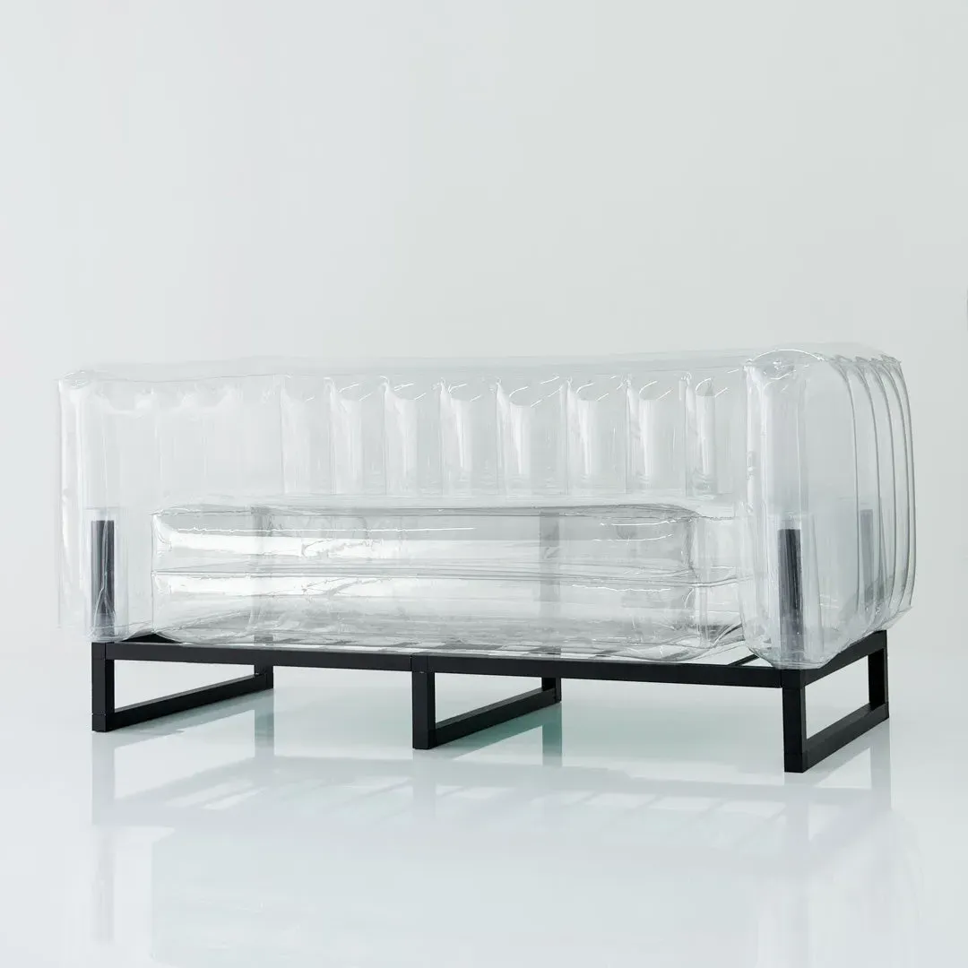 Inflatable Sofa with Metal Frame - Clear, TPU