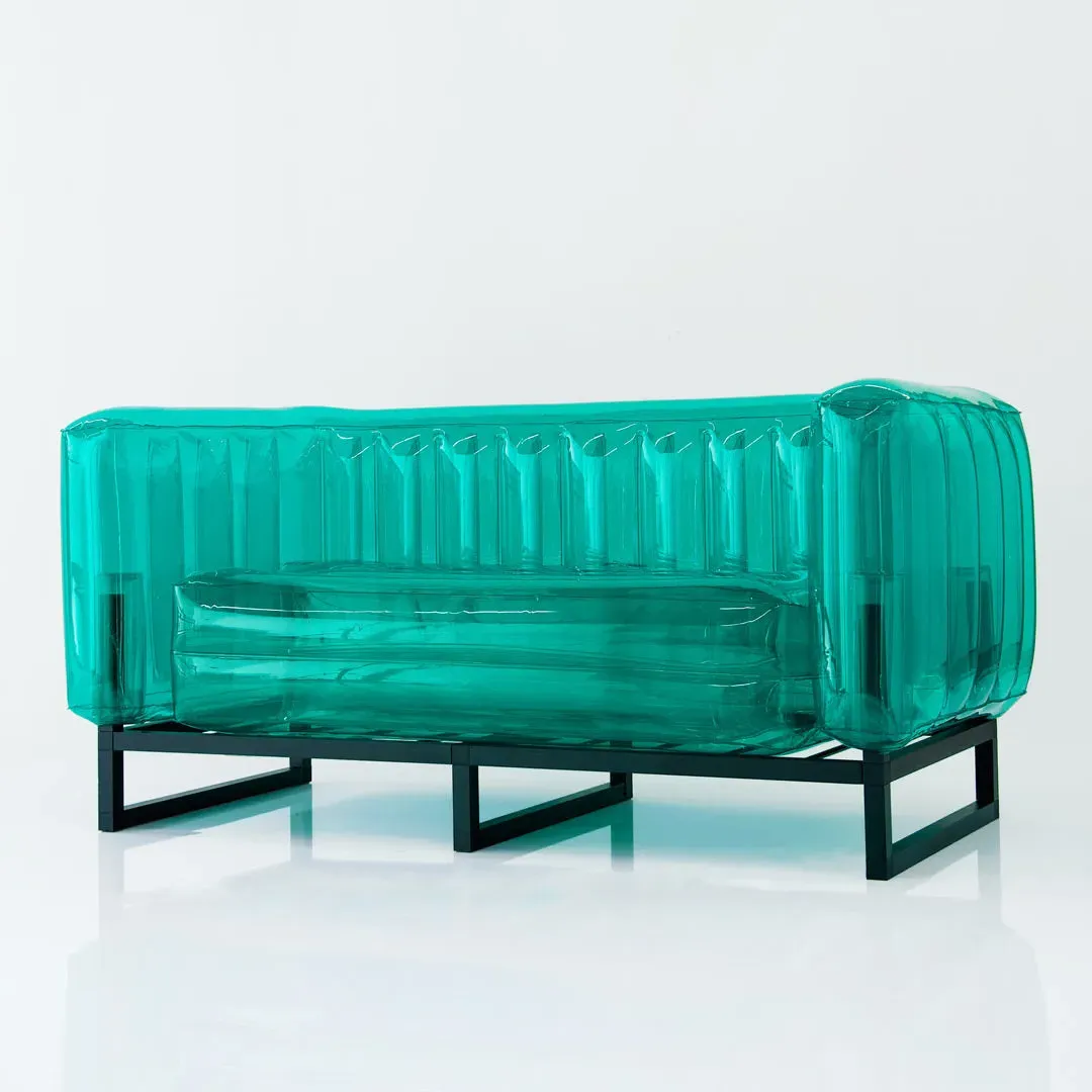 Inflatable Sofa with Metal Frame - Green, TPU
