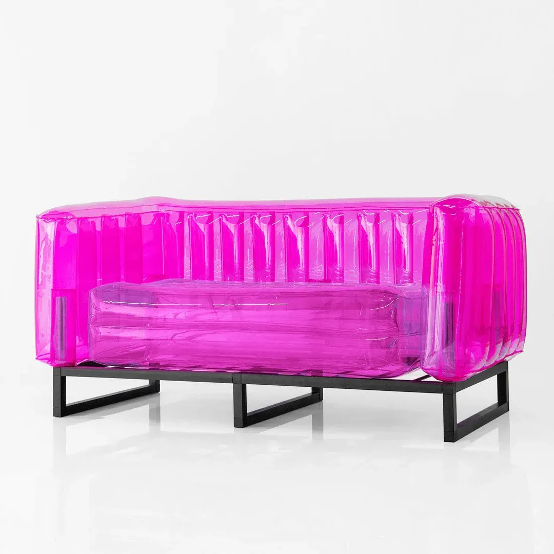 Inflatable Sofa with Metal Frame - Pink, TPU