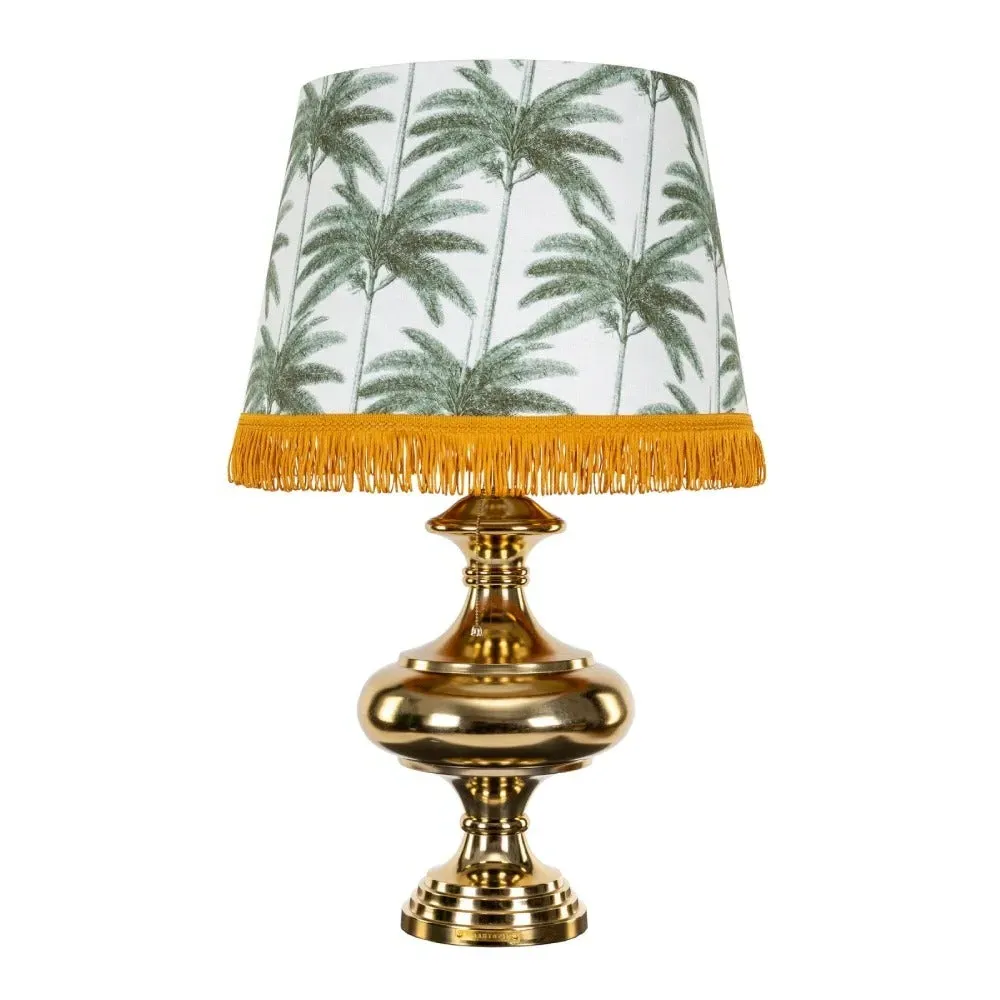 Kalash Table Lamp with Ornamental Palms Design