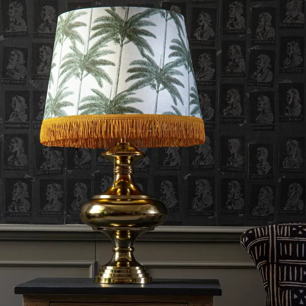 Kalash Table Lamp with Ornamental Palms Design image