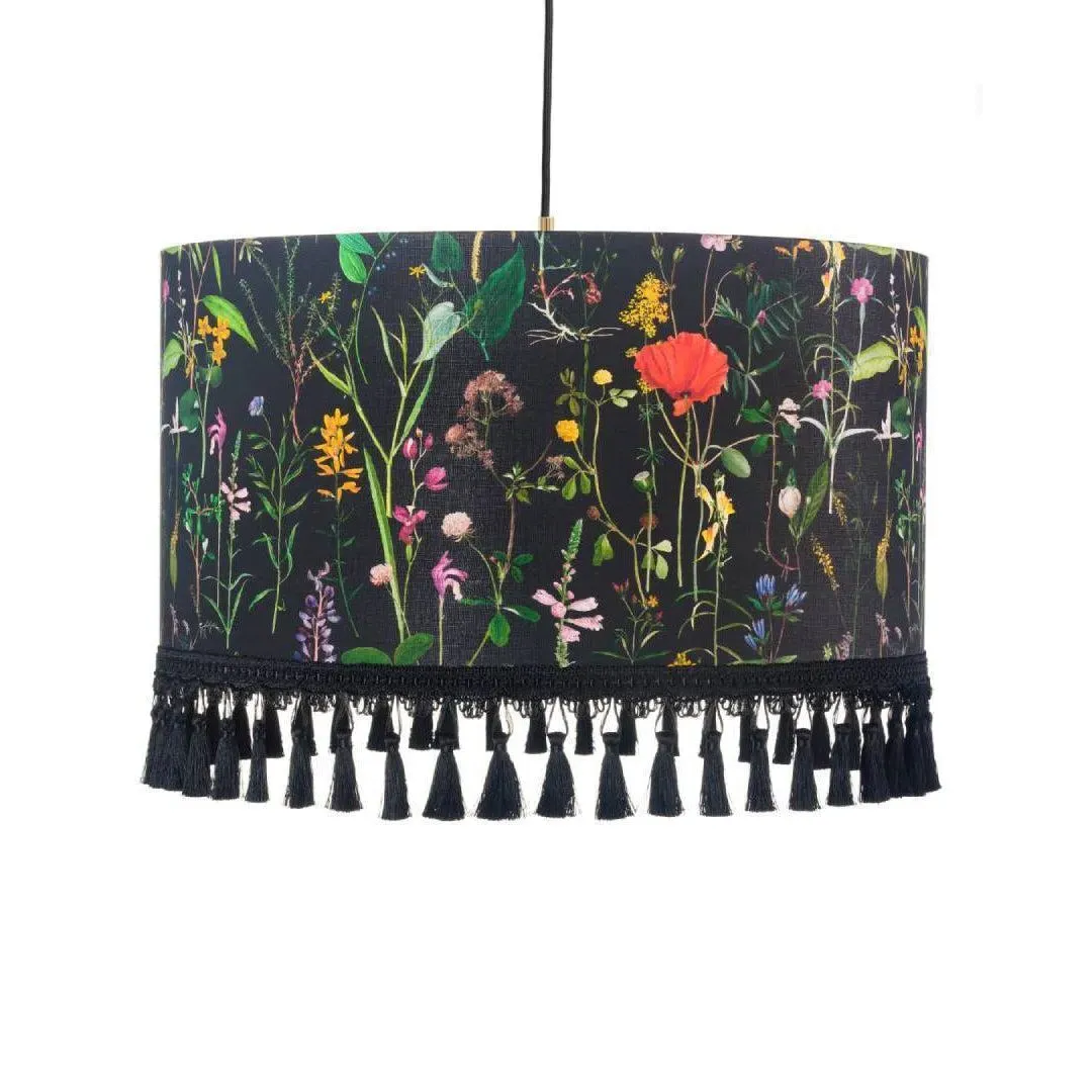 Large Drum Pendant Lamp - Anthracite, Fabric