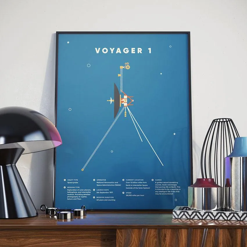 Large Space Probe Print - Educational Wall Art