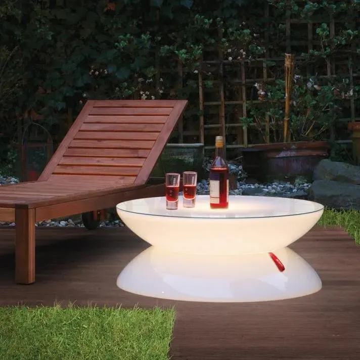 LED Coffee Table with Light - White LED image