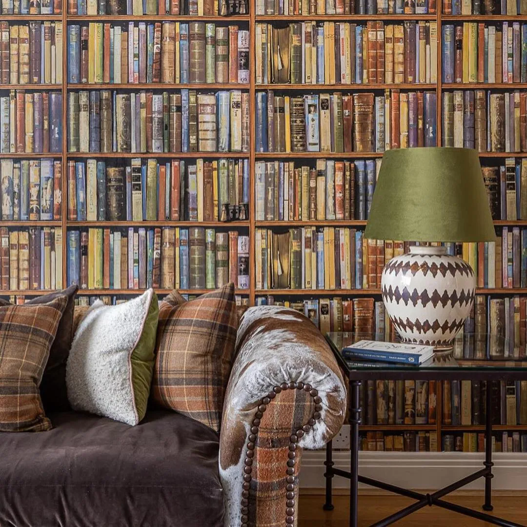 Library Book Wallpaper Roll - Bookcase Print image