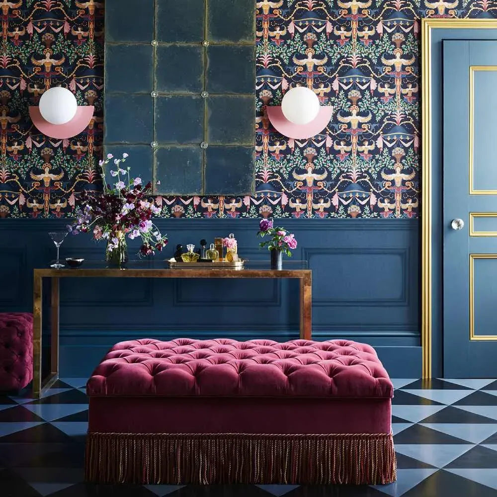 Library Frieze Wallpaper Roll - Midnight image