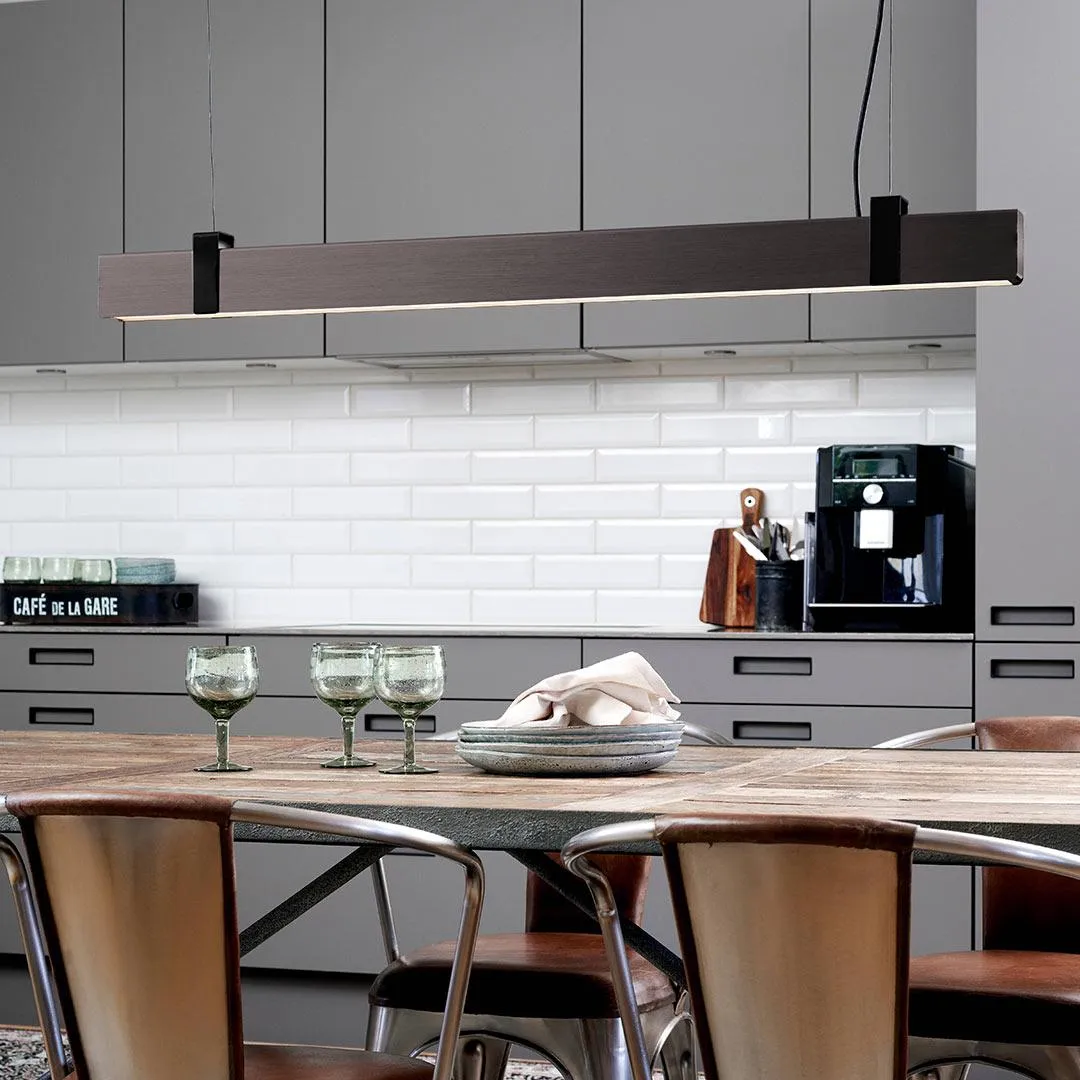 Linear Pendant Light - Dark Grey, Steel