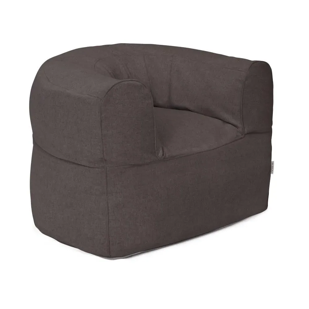 Lounge Armchair with Support - Brown, Wool