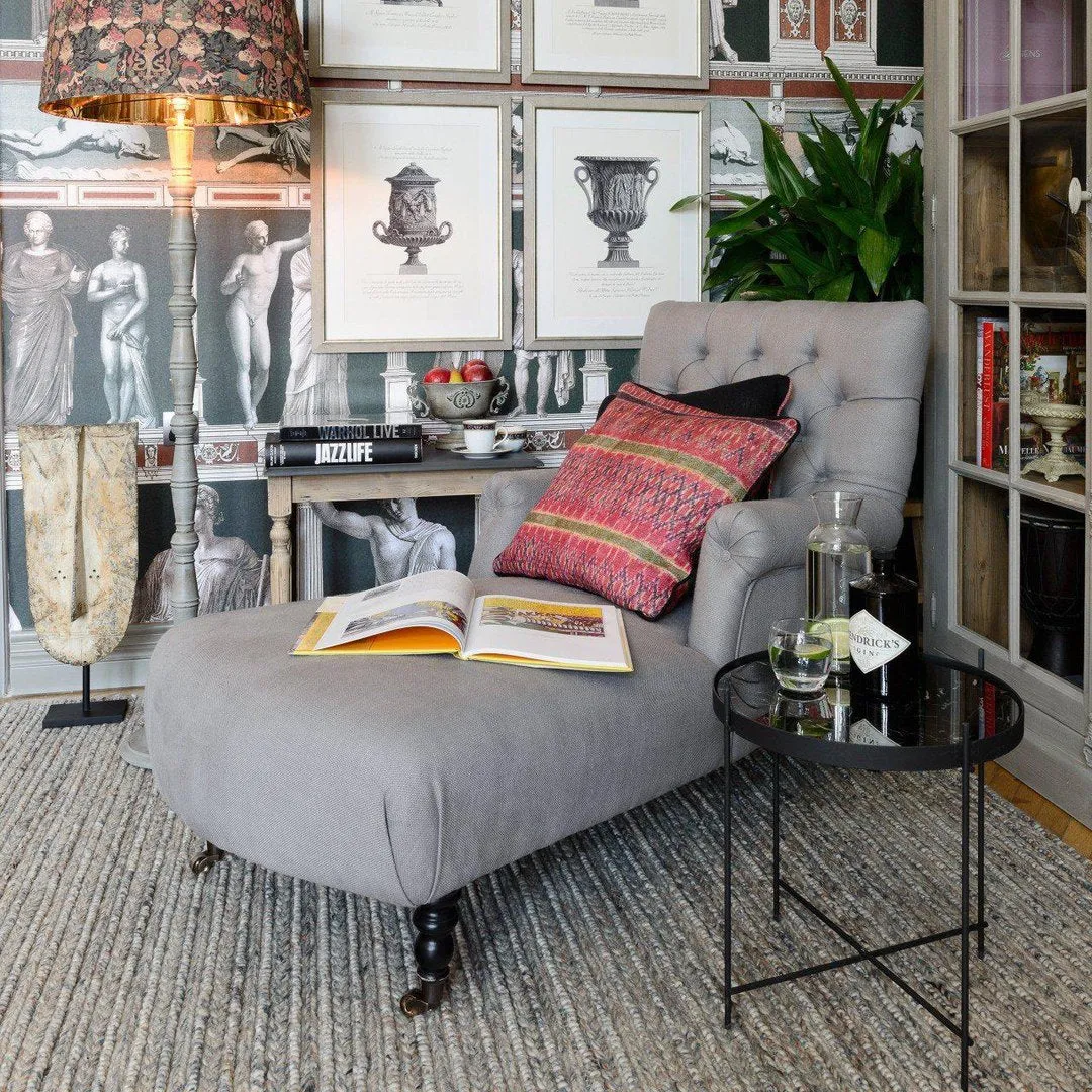 Madison Chaise Longue - Frost Grey, Linen
