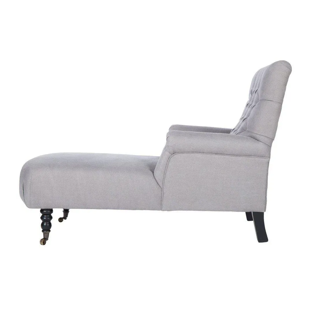 Madison Chaise Longue - Frost Grey, Linen