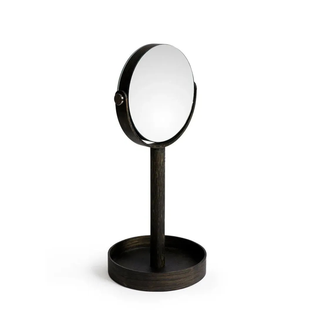 Magnify Mirror Close-Up - Dark Oak