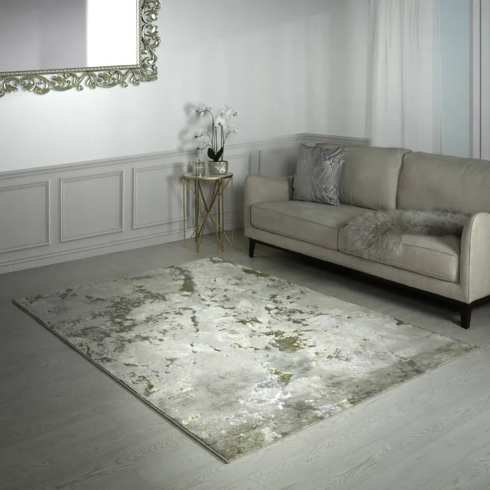 Medium Abstract Rug - Gold image
