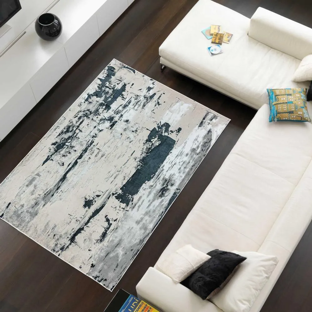 Medium Area Rug Abstract Pattern - Monochrome image